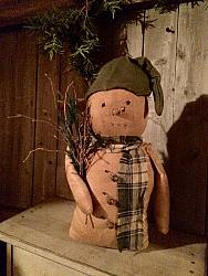 SM-279 Snowman with green plaid scarf