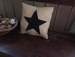 P-17 Pillow with black star