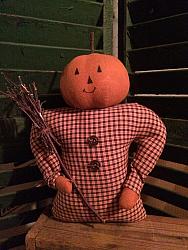 F-114 Pumpkin boy with broom