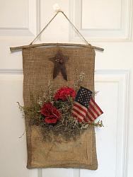 M-198 Burlap bag with flag