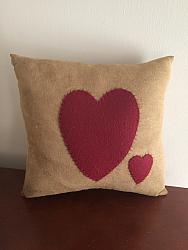 P-51 Pillow with hearts   