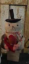 SM-303 Snowman painted white with top hat
