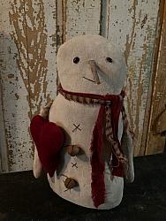 SM-302 White snowman with heart