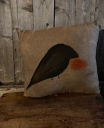 P-53 Pillow with crow and pumpkin