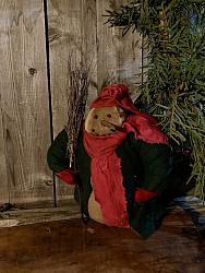39-E Snowman with green open coat