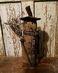 SM-307 Prim snowman with broom