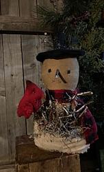 SM-308 Snowman with cardinal