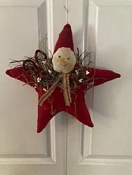S-288 Red star with snowman