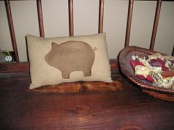 P-24 Pillow with painted pig